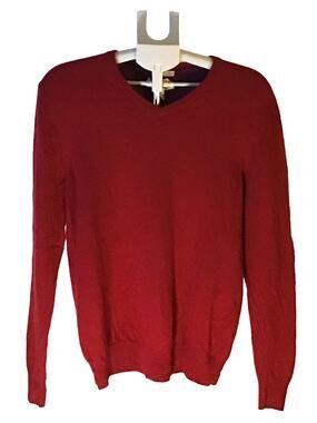 1901 Red Cashmere V Neck Sweater Men’s SZ L